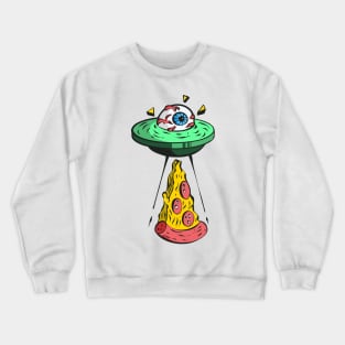 Space Rocket Pizza Crewneck Sweatshirt